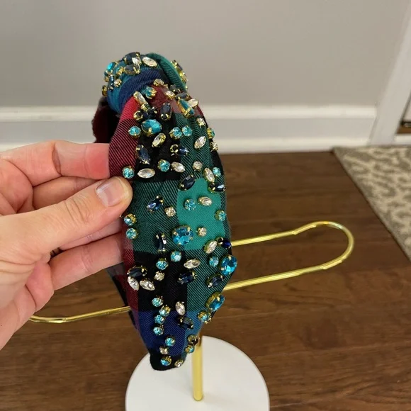 Lele Sadoughi x Pearl By Lela Rose Embellished Plaid  display picture 2
